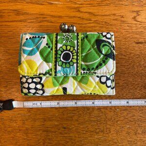 Vera Bradley Kiss Lock Wallet in Limes Up